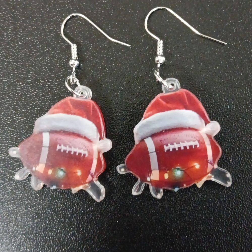 Holiday Football Earrings (New)